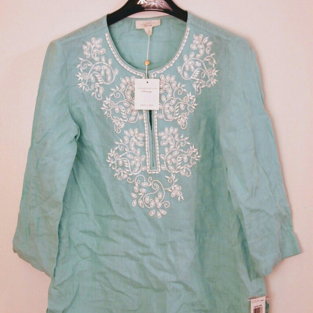 100% Linen Charter Club Luxurious Size Small S